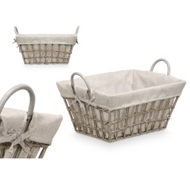 CESTO RECTANGULAR ASAS GRIS