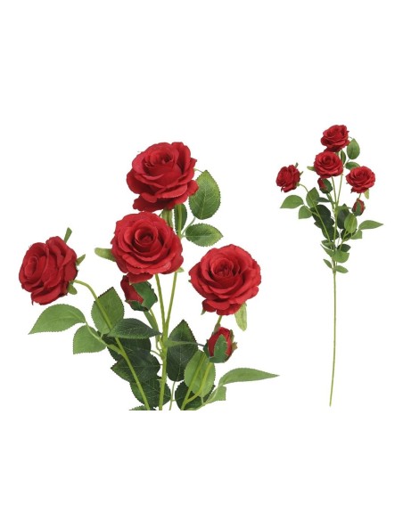 VARA ROSAS X 6 -61 CM (ROJO)
