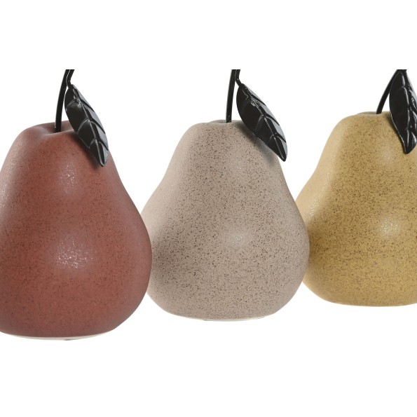 DECORACION PORCELANA 8X8X14 PERA MATE 3 SURT.