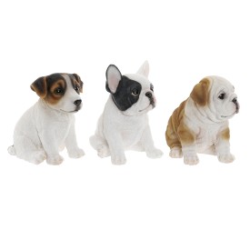 FIGURA RESINA 16,5X11,5X16 PERRITO 3 SURT.