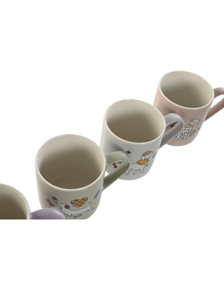 MUG PORCELANA 12X8X9,5 365ML PERRITOS 4 SURT.