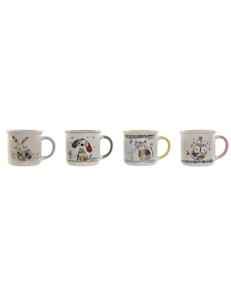 MUG PORCELANA 12,5X9,5X9 360ML, ANIMALES 4 SURT.