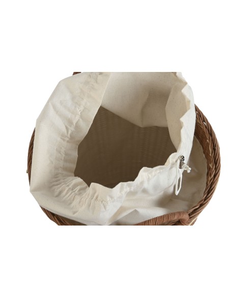 CESTA ROPA RATAN ALGODON 37X37X40 NATURAL