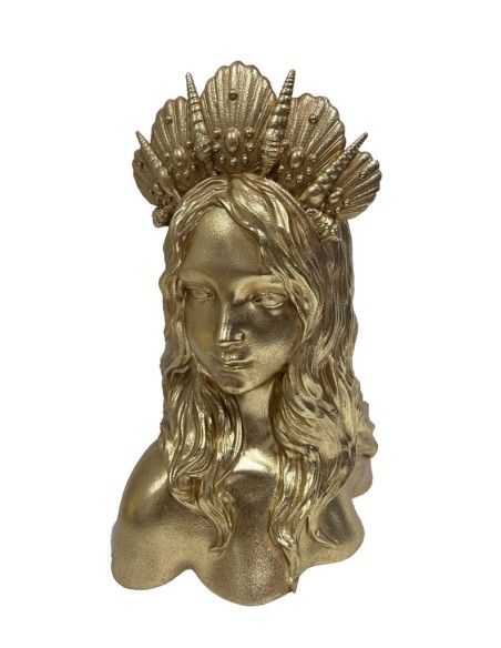 MACETERO BUSTO MUJER ORO 31X23 H41