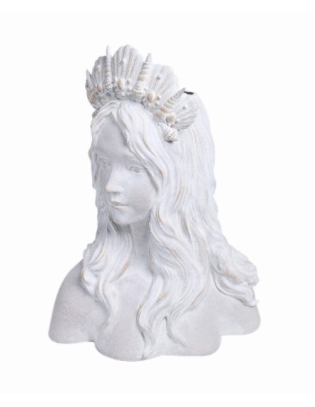 MACETERO BUSTO MUJER  BLANCO 31X23 H41