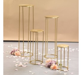 ESTRUCTURA PEDESTALES REDONDOS S/4 PD20H40-D24H60-D27H80-D30H100 ORO