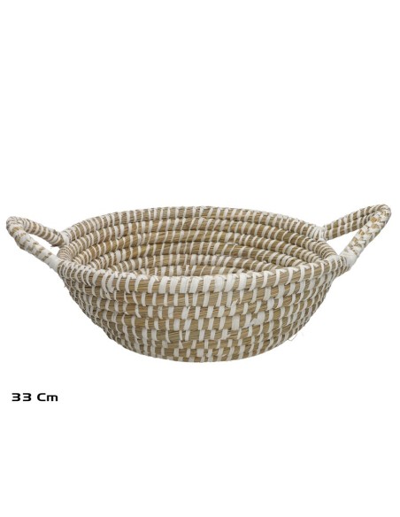 CESTA CIPRES 33 CM BLANCA