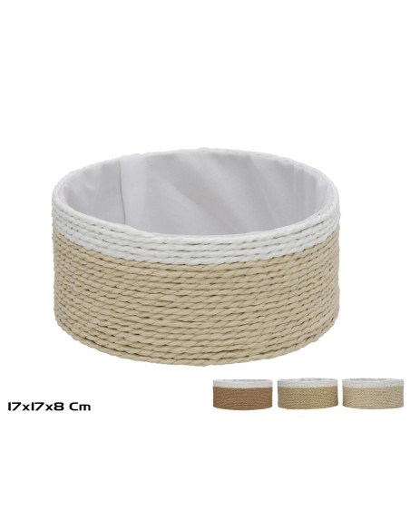 CESTA NAYA NATURAL 3 SURTIDOS 17X8CM
