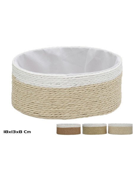 CESTA NAYA NATURAL 18X13X8CM 3 SURTIDOS