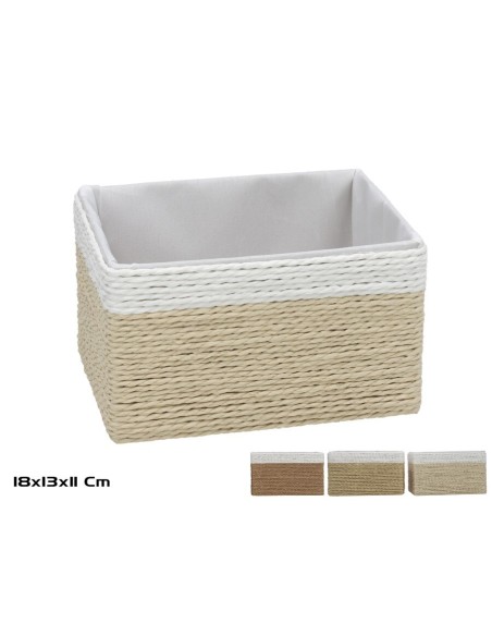 CESTA NAYA NATURAL 18X13X11CM 3 SURTIDOS