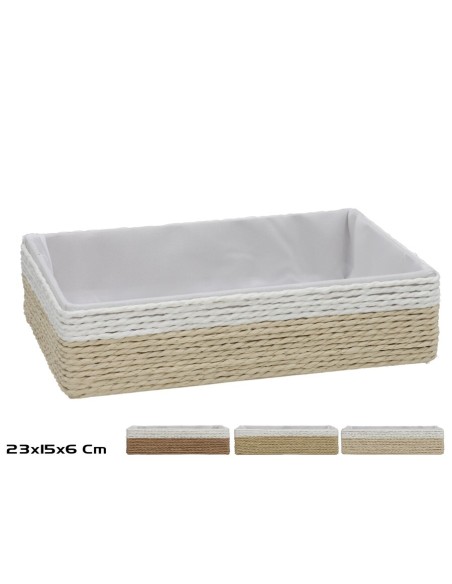CESTA NAYA NATURAL 23X15X6CM 3 SURTIDOS