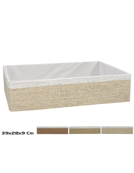 CESTA NAYA NATURAL 39X28X9CM 3 SURTIDOS