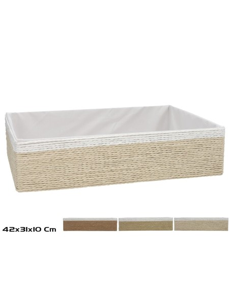 CESTA NAYA NATURAL 42X31X10CM 3 SURTIDOS