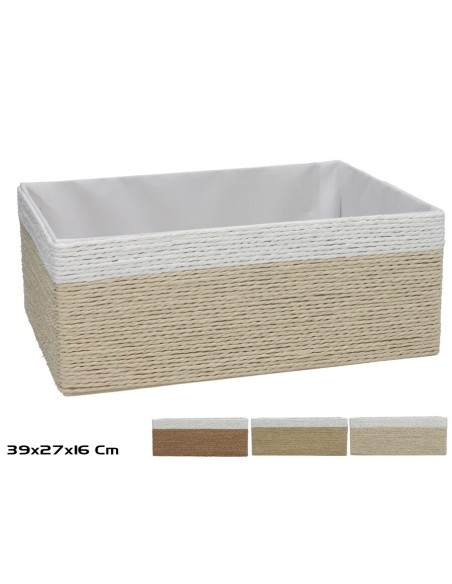 CESTA NAYA NATURAL 39X27X16C 3 SURTIDOS
