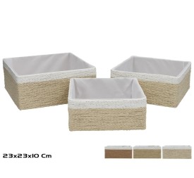 SET 3 CESTAS NAYA 3 TAM. NATURAL 23X23X10 CM