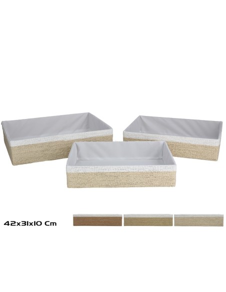 SET 3 CESTAS NAYA 3 TAM NATURAL 42X31X10 CM