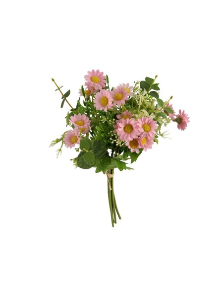 RAMO ATADO MARGARITAS X 5-33CM (ROSA)