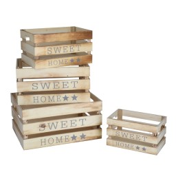 SET 4 CAJAS LUSA 40X30X20 NATURAL