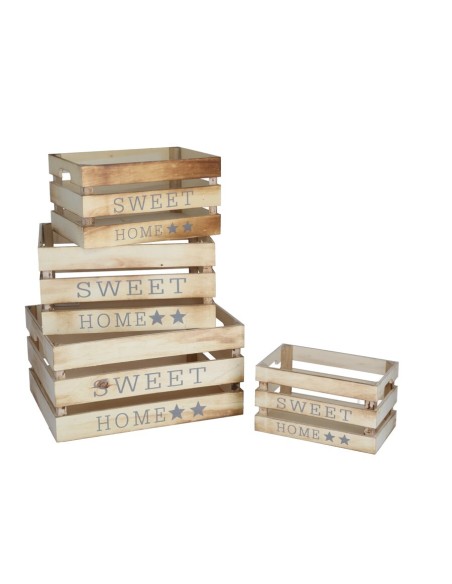 SET 4 CAJAS LUSA 40X30X20 NATURAL