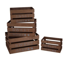 SET 4 CAJAS LUSA 40X30X20 MARRON