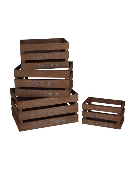 SET 4 CAJAS LUSA 40X30X20 MARRON