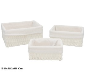 SET 3 CESTA STAR 26X20X12 BLANCA