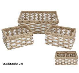 SET 3 CESTAS ALONE MIX 32X23X12CM