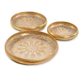 BANDEJA REDONDA S/3 METAL DORADO S D40.5 H8-B D60 H9