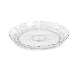 BANDEJA REDONDA PLASTICO TRANSPARENTE.D.33 H3.6