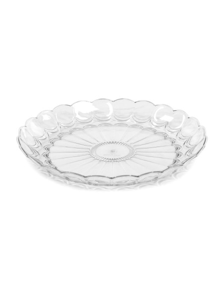 BANDEJA REDONDA PLASTICO TRANSPARENTE.D.38 H4.5