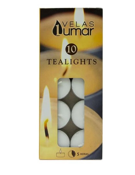 ESTUCHE 10 TEALIGHTS 4,5 h.