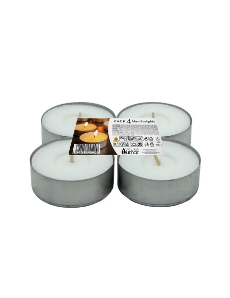 PACK 4 MAXI- TEALIGHTS BLANCO 10 H