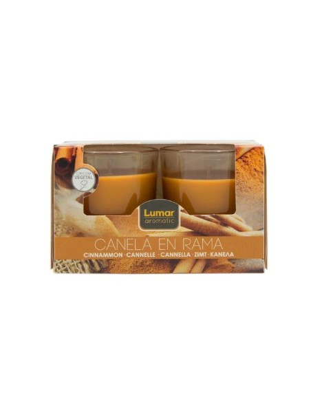 CAJA 2 VASOS PERF. LUMAR AROMATIC CANELA