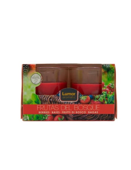 CAJA 2 VASOS PERF. LUMAR AROMATIC FRUTAS BOSQUE