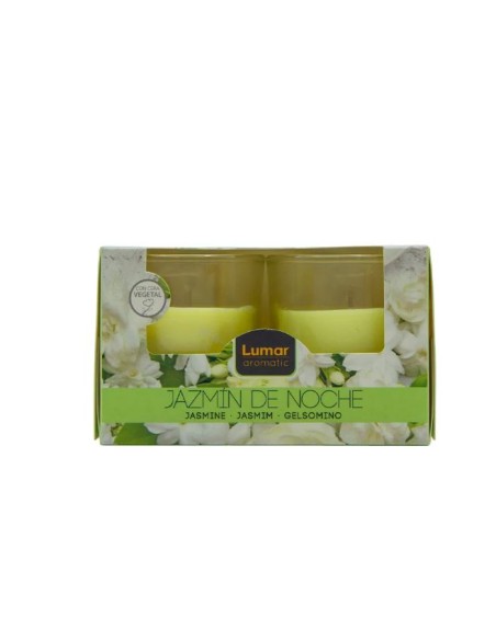 CAJA 2 VASOS PERF. LUMAR AROMATIC JAZMIN