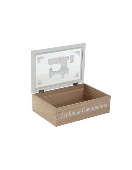 COSTURERO MDF CRISTAL 25X17X8 BLANCO