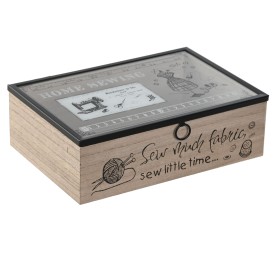 COSTURERO MDF CRISTAL 25X17X8 MAISON NATURAL