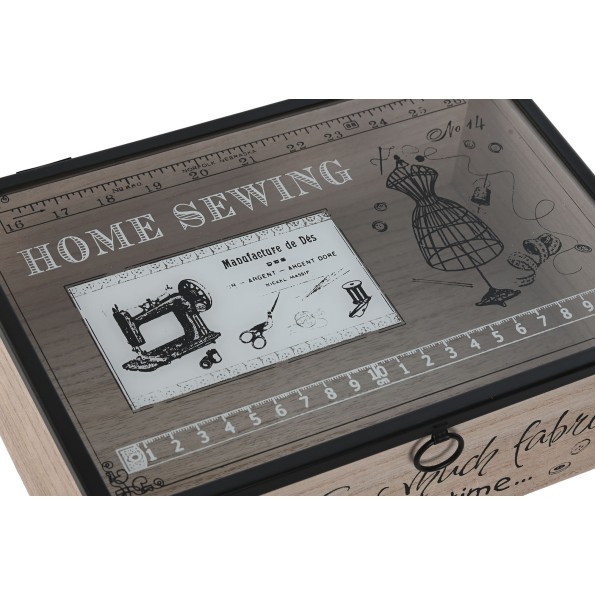 COSTURERO MDF CRISTAL 25X17X8 MAISON NATURAL