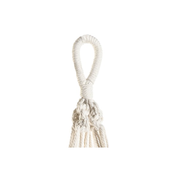 MACETERO MACRAME 30X30X100 COLGANTE BLANCO