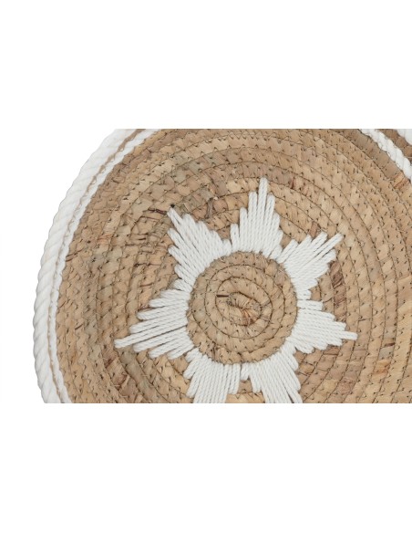 DECORACION PARED SET 3 SEAGRASS ALGODON 45X7X45