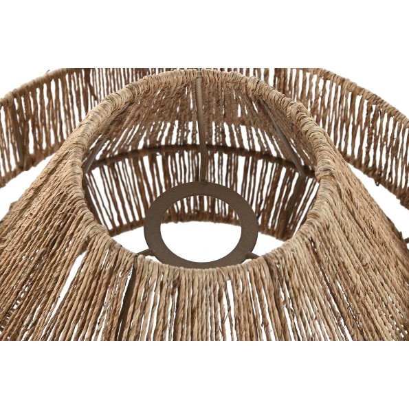 PANTALLA YUTE METAL 33X33X20 NATURAL