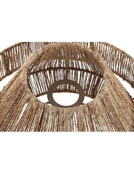 PANTALLA YUTE METAL 33X33X20 NATURAL