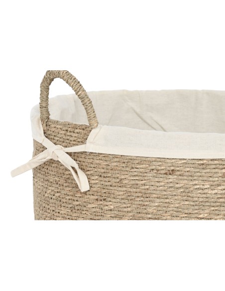 CESTA SET 2 SEAGRASS ALGODON 42X42X32 NATURAL