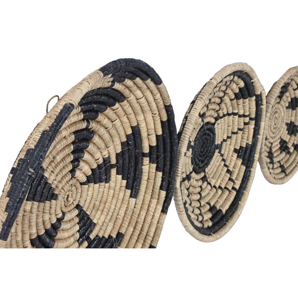 DECORACION PARED SET 3 SEAGRASS ALGODON 56X8X56