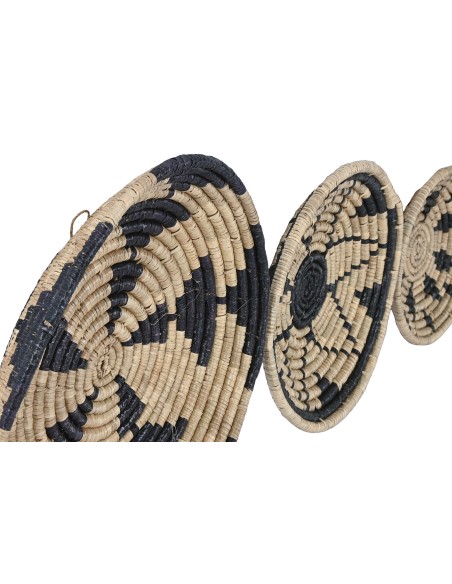 DECORACION PARED SET 3 SEAGRASS ALGODON 56X8X56