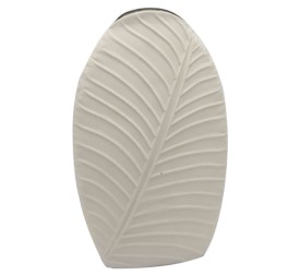 JARRON METAL 31,5X13X53,5 HOJA BLANCO