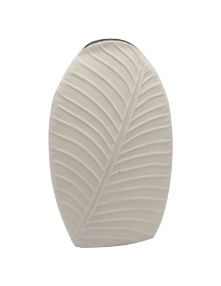 JARRON METAL 31,5X13X53,5 HOJA BLANCO