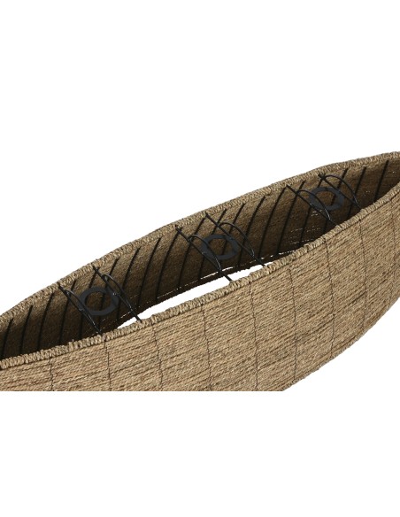 PANTALLA FIBRA METAL 100X29X27 NATURAL MARRON