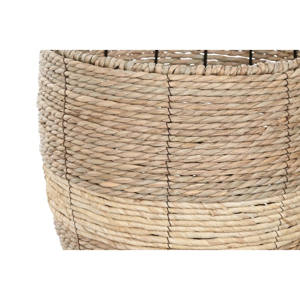 MACETERO SET 3 FIBRA METAL 36X36X31 NATURAL