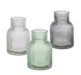 JARRÓN 3/C VIDRIO 14 X 14 X 20 CM